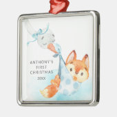 Sonderlieferung Baby's First Christmas Fox Ornament Aus Metall (Links)