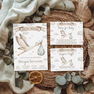 Sonderlieferung! Braune und braune Storch-Bücher f Begleitkarte