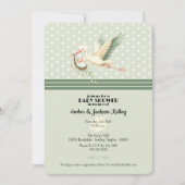 Sonderlieferung für Baby Shower Stork Einladung (Vorderseite)