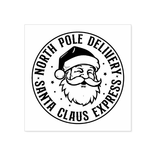 Sonderlieferung für den Nordpol Santa Claus Expres Gummistempel (Prägung)