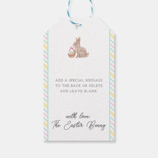 Sonderlieferung für Osterhasen Geschenkanhänger (Rückseite)