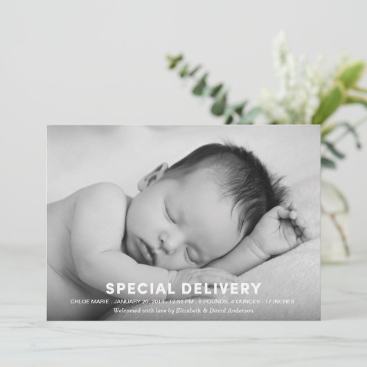 SONDERLIEFERUNG | GEBURTSANKÜNDIGUNG ANKÜNDIGUNG (Stehend Vorderseite)