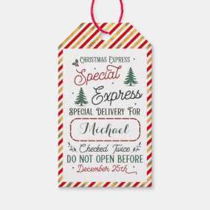 Sonderlieferung Gift Tags vom Santa North Pole Geschenkanhänger