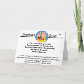 Sonderlieferung! Karte (Rückseite)