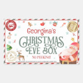 Sonderlieferung Nordpol Weihnachtsabend Box Rechteckiger Aufkleber (Vorderseite)