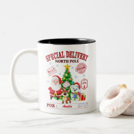 Sonderlieferung Nordpol Weihnachtsmann Zweifarbige Tasse