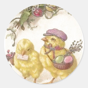 Sonderlieferung Osterküken Runder Aufkleber