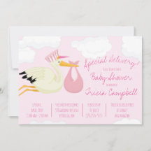 Sonderlieferung! Pink Stork Baby Dusche