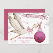 Sonderlieferung! Pink Stork EOS Lip Balm Bevorzugu Einladung (Vorne/Hinten)