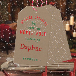 Sonderlieferung rustikaler Kraft aus Nordpol II Geschenkanhänger