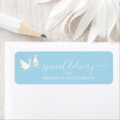 Sonderlieferung Stork Baby Blue Rücksendeadresse (Insitu)