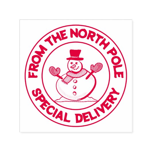 Sonderlieferung vom Nordpol-Schneemann Permastempel (Design)