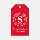 Sonderlieferung vom Nordpol-Zoll rot Geschenkanhänger (Vorderseite)