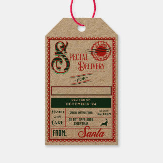 Sonderlieferung vom Weihnachtsmann | Geschenkanhän Geschenkanhänger