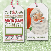 Sonderlieferung vom Weihnachtsmann Geschenkanhänger