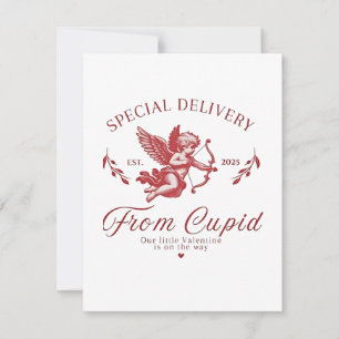 Sonderlieferung von Cupid Valentine Schwangere Mut Mitteilungskarte