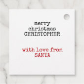 Sonderlieferung von NORD Pole Custom Santa Geschenkanhänger (Rückseite)