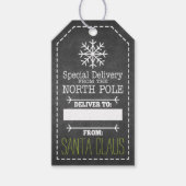 Sonderlieferung von Nordpol und Weihnachtsmann Geschenkanhänger (Vorderseite)