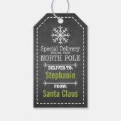 Sonderlieferung von Nordpol und Weihnachtsmann Geschenkanhänger (Vorderseite)