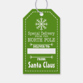 Sonderlieferung von Nordpol und Weihnachtsmann Geschenkanhänger (Vorderseite)