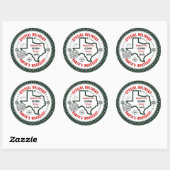 Sonderlieferung von Santa an Child in Texas Runder Aufkleber (Blatt)