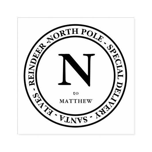 Sonderlieferung Weihnachten und Name Gummistempel (Prägung)