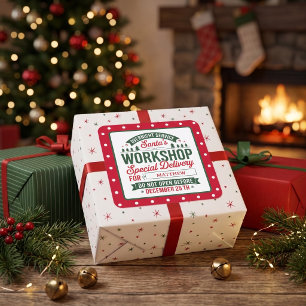 Sonderlieferung Weihnachtswerkstatt gepunktet Quadratischer Aufkleber