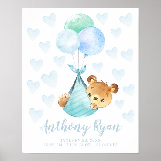 Sonderlieferwagen Bärenstatistiken Poster (Vorne)