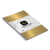 Sonderlogo für Mergel- und Metallgold Notizblock (Rechte Seite)