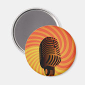 Sondermagnet für Retro-Mikrofone Magnet (Vorderseite/Rückseite)