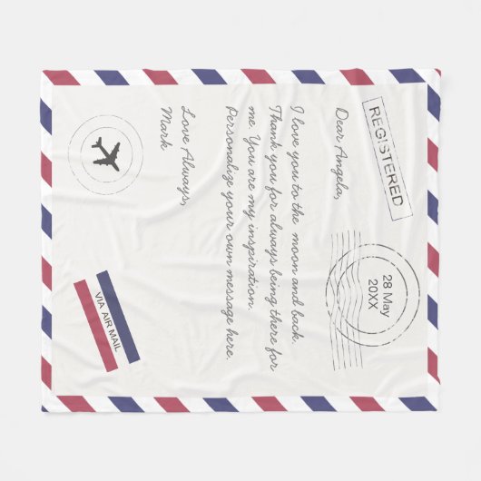 Sondermeldung "Luftpost" Fleecedecke (Vorderseite (Horizontal))