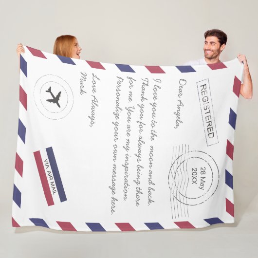 Sondermeldung "Luftpost" Fleecedecke (Beispiel)
