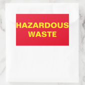 Sondermüll-Zeichen Rechteckiger Aufkleber (Tasche)