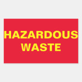 Sondermüll-Zeichen Rechteckiger Aufkleber (Vorderseite)