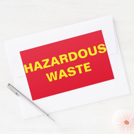 Sondermüll-Zeichen Rechteckiger Aufkleber (Umschlag)