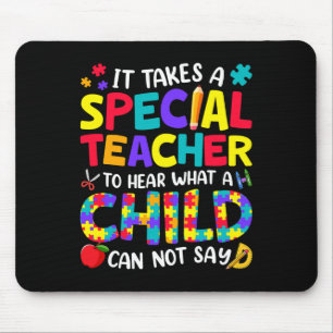Sonderpädagoge, um zu hören, was ein Kind Autismus Mousepad