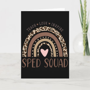 Sonderpädagogik Sped Sped Squad Leopard Regenbogen Karte