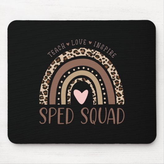 Sonderpädagogik Sped Sped-Team Leopard Regenbogen Mousepad (Vorne)