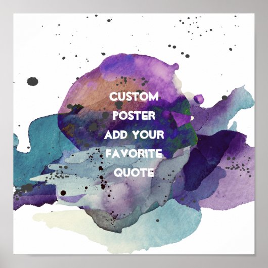 Sonderposter fügen Sie Ihr eigenes Angebot Aquarel Poster (Vorne)