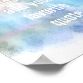 Sonderposter fügen Sie Ihr eigenes Zitat blaue Was Poster (Ecke)