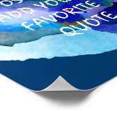 Sonderposter fügen Sie Ihr eigenes Zitat blaue Was Poster (Ecke)