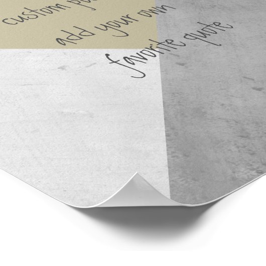 Sonderposter fügen Sie Ihre eigenen Zitat geometri Poster (Ecke)