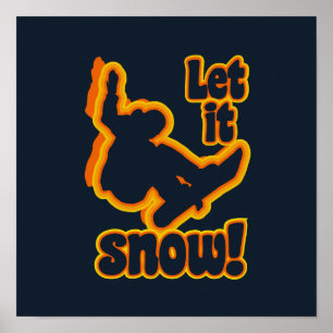 Sonderposter für Snowboarden Poster