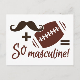 Sonderpostkarte für Mustache & Football Postkarte