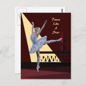Sonderpostkarte "Swan Lake Ballerina" Postkarte (Vorne/Hinten)