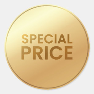 Sonderpreis Gold Runder Aufkleber