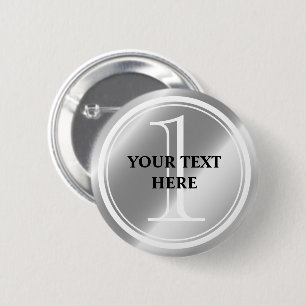 Sonderpreis Silbermedaille mit runder Pinback-Tast Button