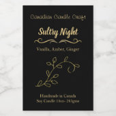 Sonderprodukt für Schwarz und Gold Lebensmitteletikett (Einzelnes Label)