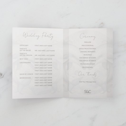 Sonderprogramm für Dolphin-Hochzeiten Programm (Innenseite)