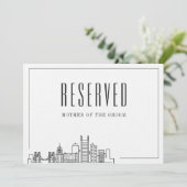 Sonderreservierter Sitzplatz | Pittsburgh Wedding Einladung (Stehend Vorderseite)